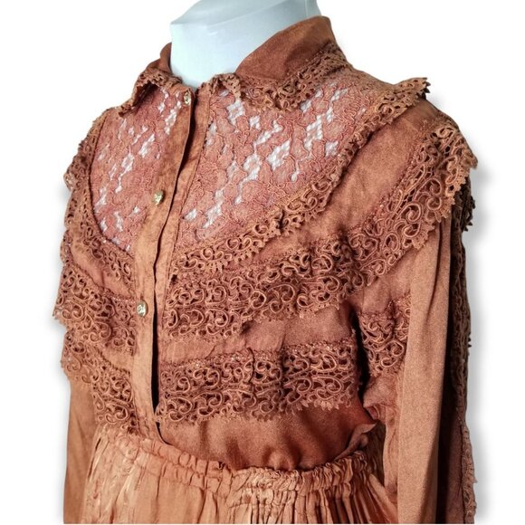 VTG Cache S Set Patchwork Lace Prairie Cottage Western Boho Cowgirl Festival - Picture 10 of 13